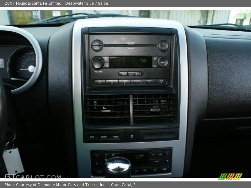 Deepwater Blue / Beige 2007 Hyundai Santa Fe Limited