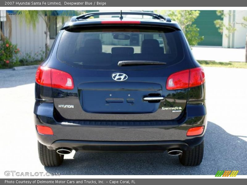 Deepwater Blue / Beige 2007 Hyundai Santa Fe Limited