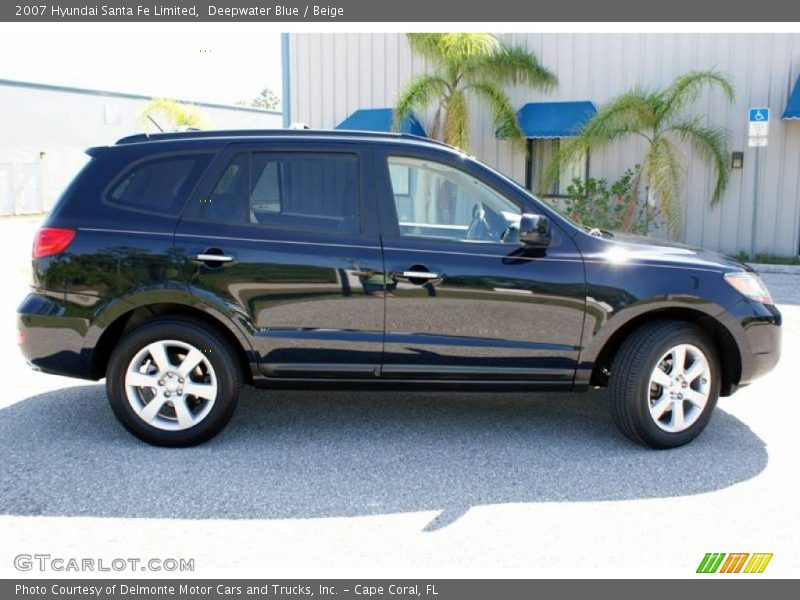 Deepwater Blue / Beige 2007 Hyundai Santa Fe Limited