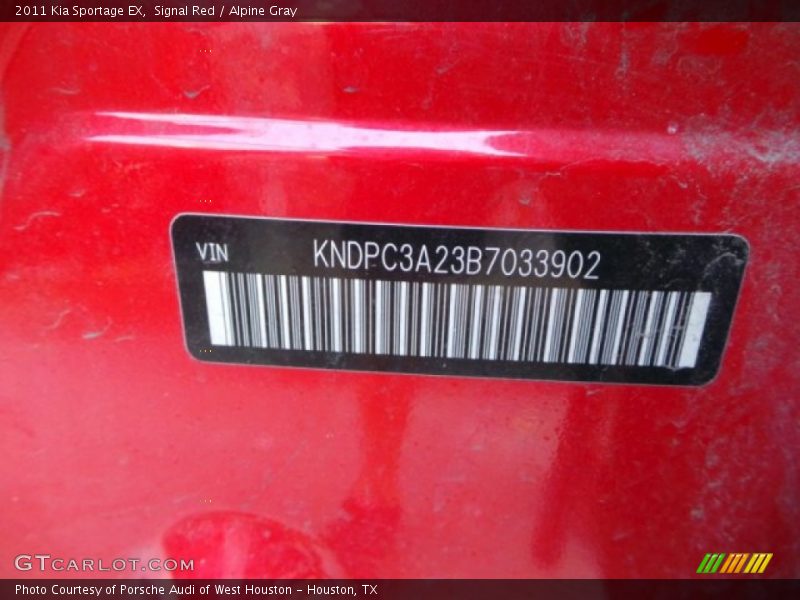 Signal Red / Alpine Gray 2011 Kia Sportage EX