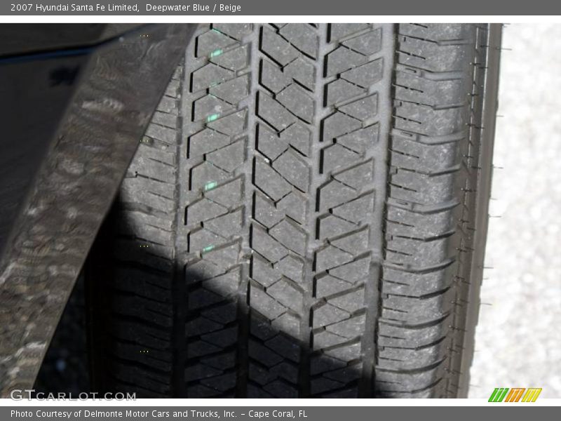 Deepwater Blue / Beige 2007 Hyundai Santa Fe Limited