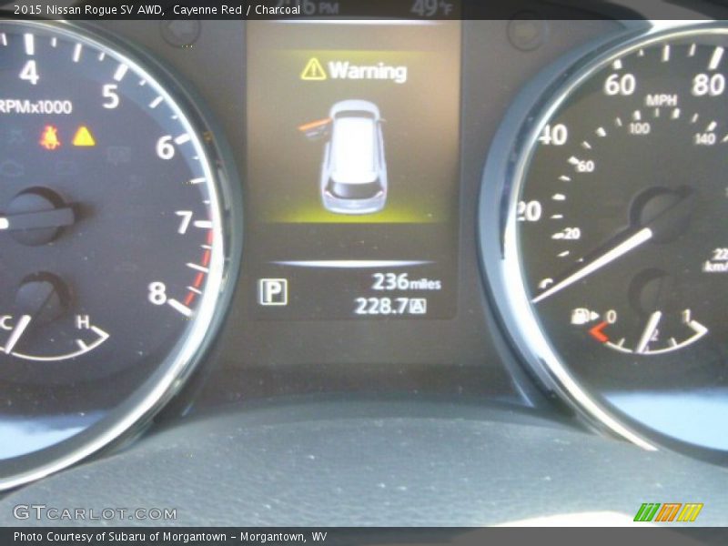 Cayenne Red / Charcoal 2015 Nissan Rogue SV AWD