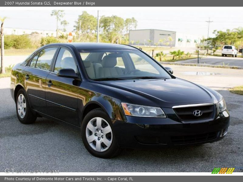 Deepwater Blue / Beige 2007 Hyundai Sonata GLS