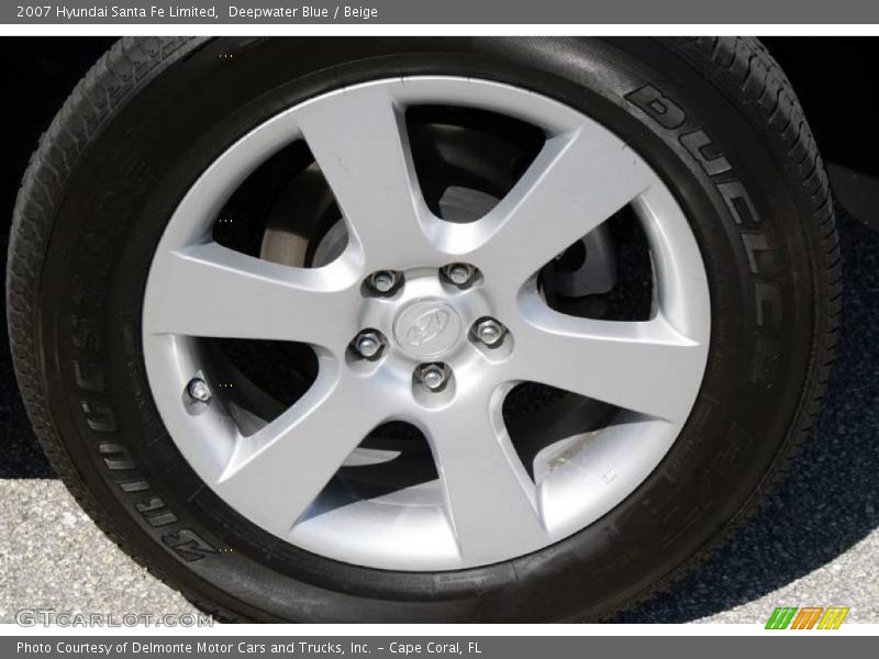 Deepwater Blue / Beige 2007 Hyundai Santa Fe Limited