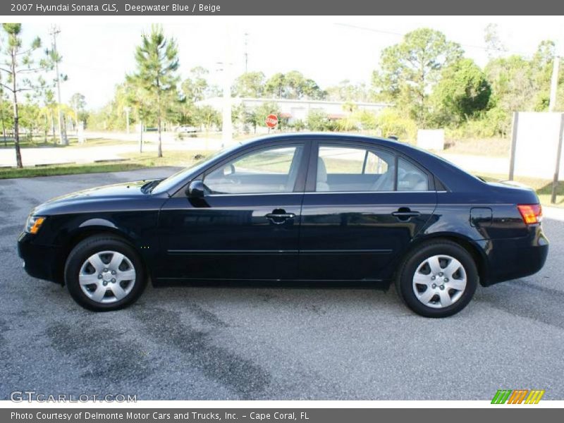 Deepwater Blue / Beige 2007 Hyundai Sonata GLS