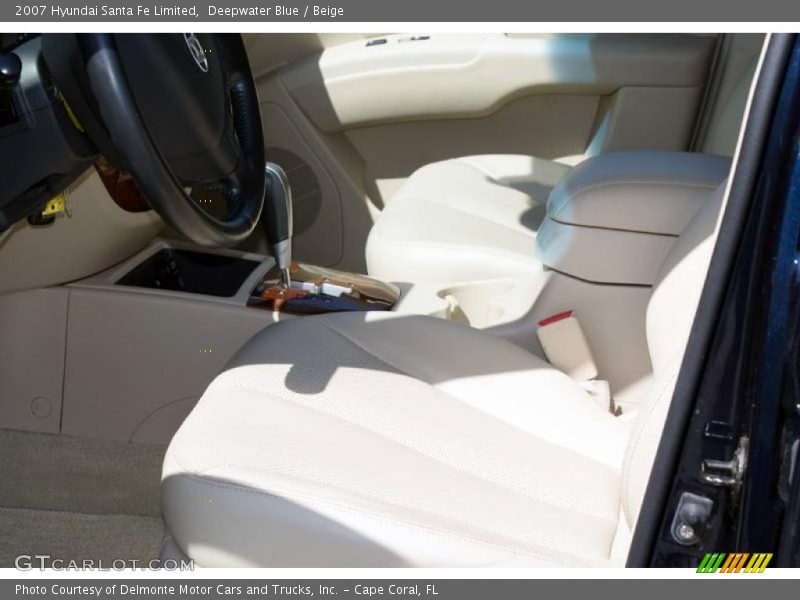 Deepwater Blue / Beige 2007 Hyundai Santa Fe Limited