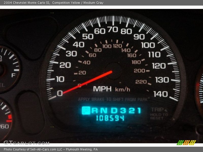 Competition Yellow / Medium Gray 2004 Chevrolet Monte Carlo SS
