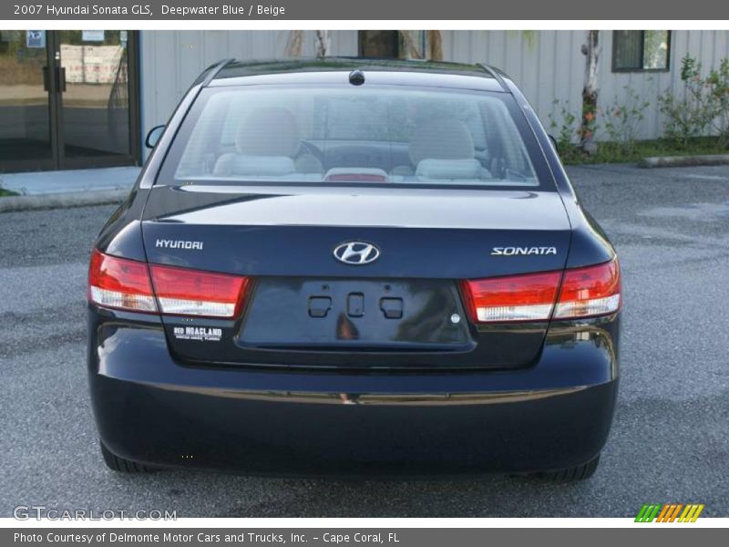 Deepwater Blue / Beige 2007 Hyundai Sonata GLS