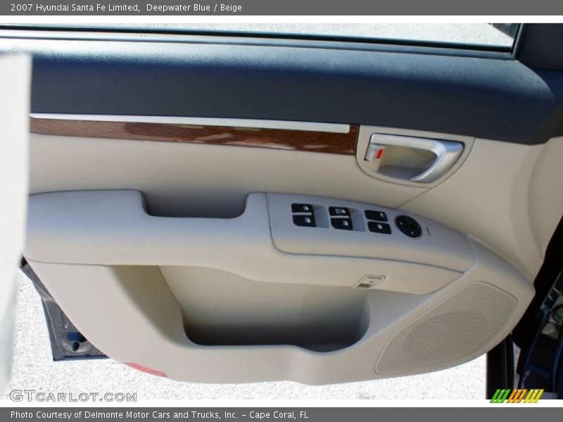 Deepwater Blue / Beige 2007 Hyundai Santa Fe Limited