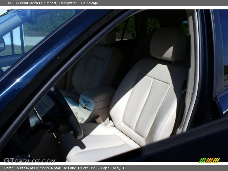 Deepwater Blue / Beige 2007 Hyundai Santa Fe Limited
