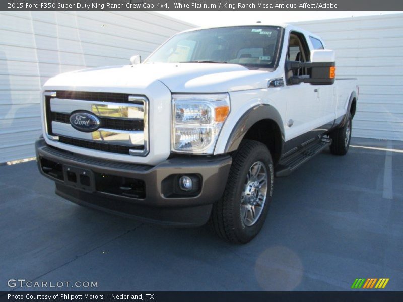 White Platinum / King Ranch Mesa Antique Affect/Adobe 2015 Ford F350 Super Duty King Ranch Crew Cab 4x4