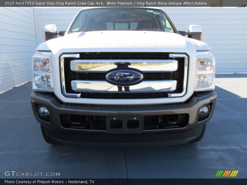 White Platinum / King Ranch Mesa Antique Affect/Adobe 2015 Ford F350 Super Duty King Ranch Crew Cab 4x4