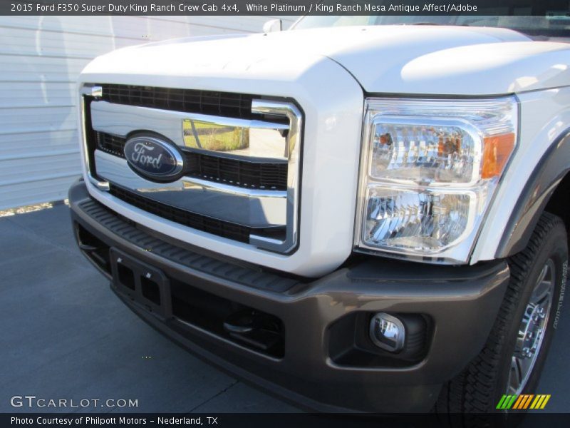 White Platinum / King Ranch Mesa Antique Affect/Adobe 2015 Ford F350 Super Duty King Ranch Crew Cab 4x4