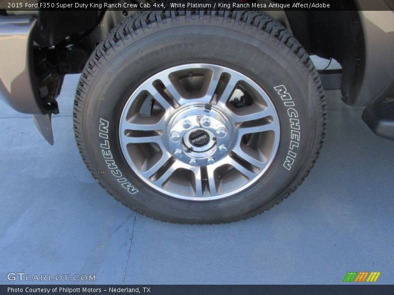 White Platinum / King Ranch Mesa Antique Affect/Adobe 2015 Ford F350 Super Duty King Ranch Crew Cab 4x4