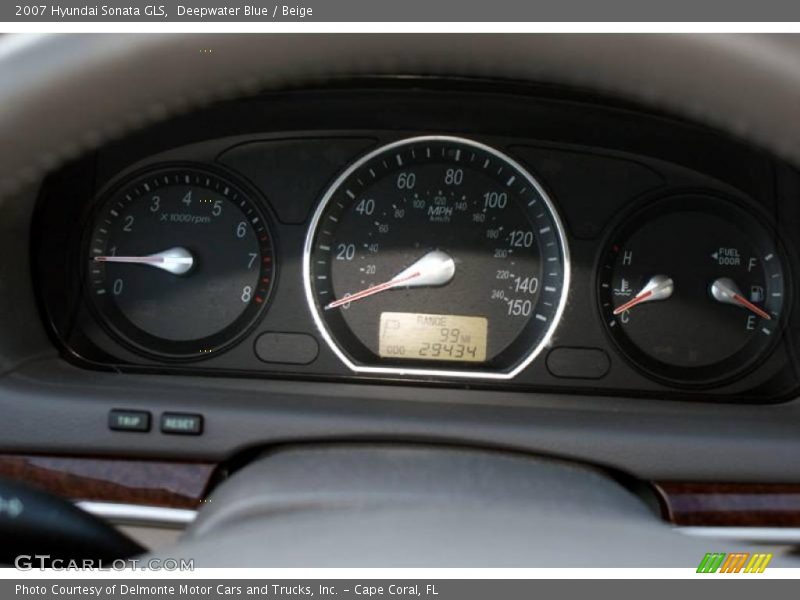 Deepwater Blue / Beige 2007 Hyundai Sonata GLS