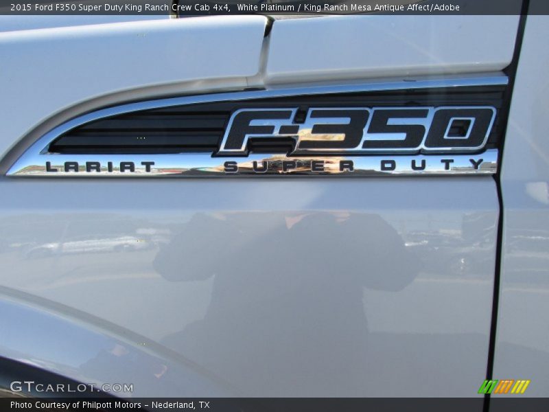 White Platinum / King Ranch Mesa Antique Affect/Adobe 2015 Ford F350 Super Duty King Ranch Crew Cab 4x4