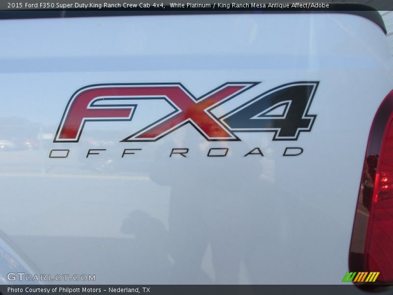 White Platinum / King Ranch Mesa Antique Affect/Adobe 2015 Ford F350 Super Duty King Ranch Crew Cab 4x4