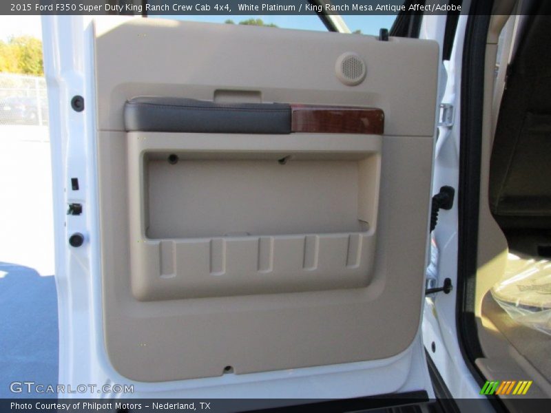 White Platinum / King Ranch Mesa Antique Affect/Adobe 2015 Ford F350 Super Duty King Ranch Crew Cab 4x4
