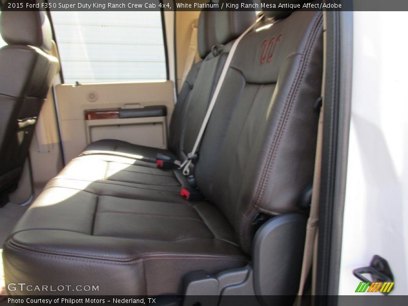 White Platinum / King Ranch Mesa Antique Affect/Adobe 2015 Ford F350 Super Duty King Ranch Crew Cab 4x4