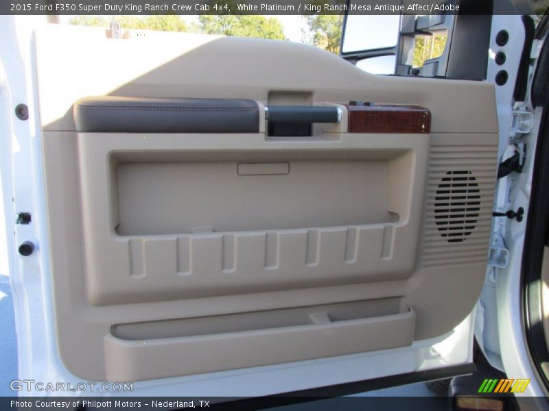 White Platinum / King Ranch Mesa Antique Affect/Adobe 2015 Ford F350 Super Duty King Ranch Crew Cab 4x4
