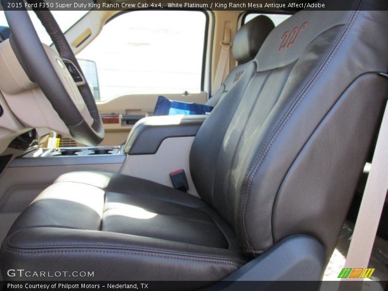 White Platinum / King Ranch Mesa Antique Affect/Adobe 2015 Ford F350 Super Duty King Ranch Crew Cab 4x4