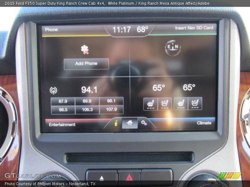White Platinum / King Ranch Mesa Antique Affect/Adobe 2015 Ford F350 Super Duty King Ranch Crew Cab 4x4