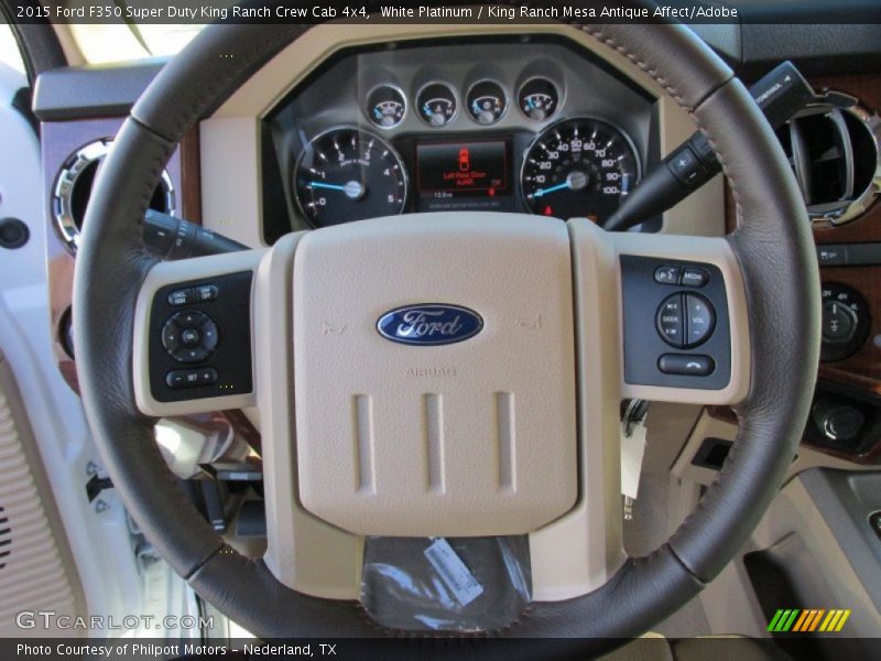 White Platinum / King Ranch Mesa Antique Affect/Adobe 2015 Ford F350 Super Duty King Ranch Crew Cab 4x4