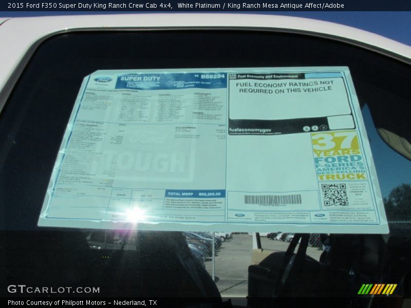 White Platinum / King Ranch Mesa Antique Affect/Adobe 2015 Ford F350 Super Duty King Ranch Crew Cab 4x4