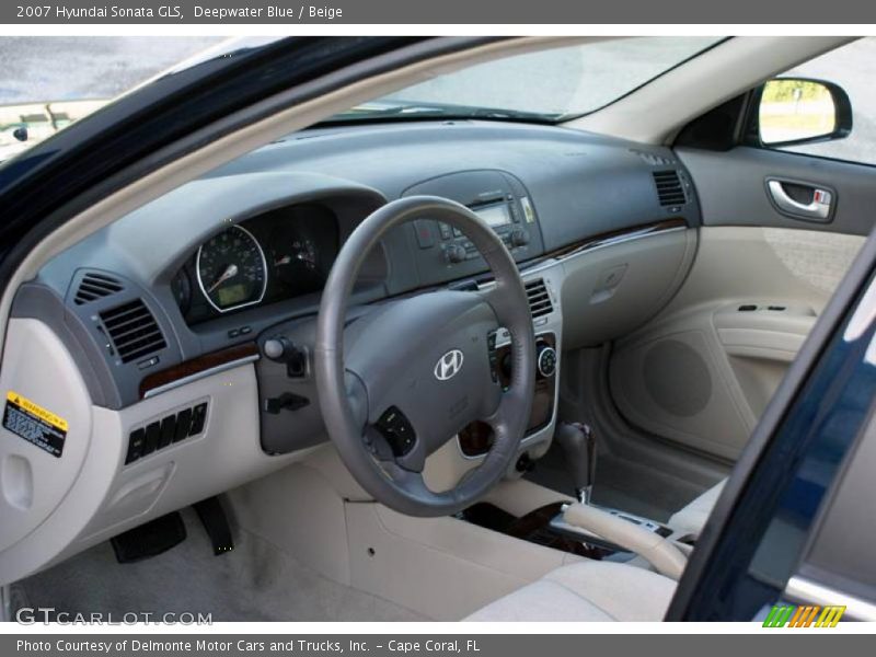 Deepwater Blue / Beige 2007 Hyundai Sonata GLS