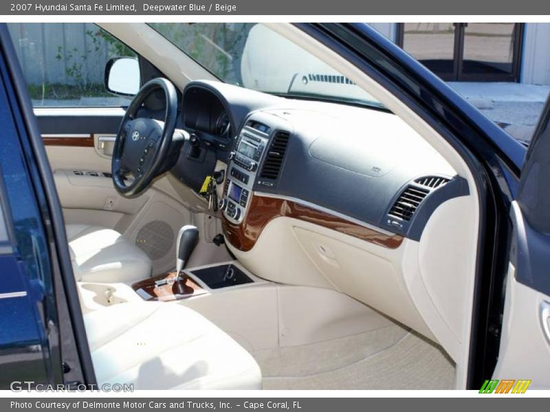 Deepwater Blue / Beige 2007 Hyundai Santa Fe Limited