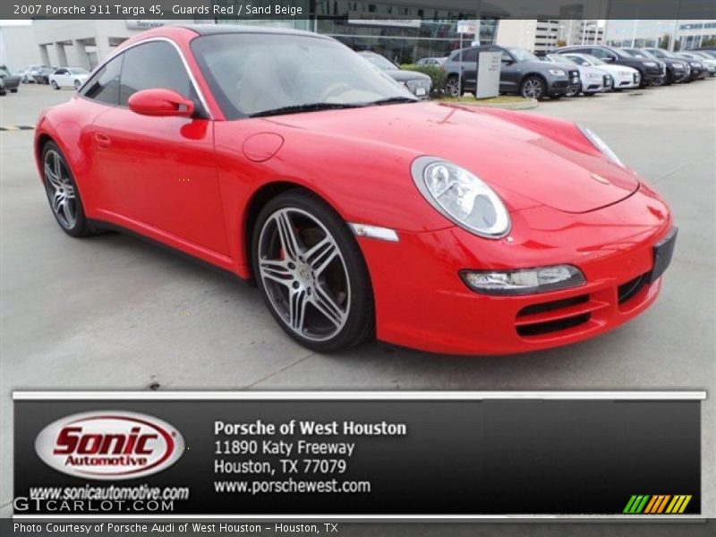 Guards Red / Sand Beige 2007 Porsche 911 Targa 4S