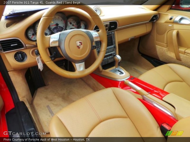 Guards Red / Sand Beige 2007 Porsche 911 Targa 4S