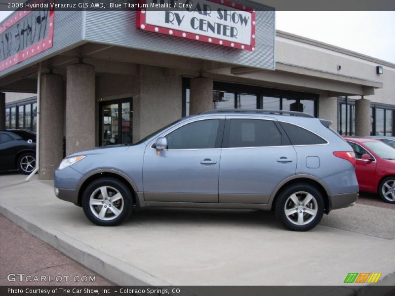 Blue Titanium Metallic / Gray 2008 Hyundai Veracruz GLS AWD