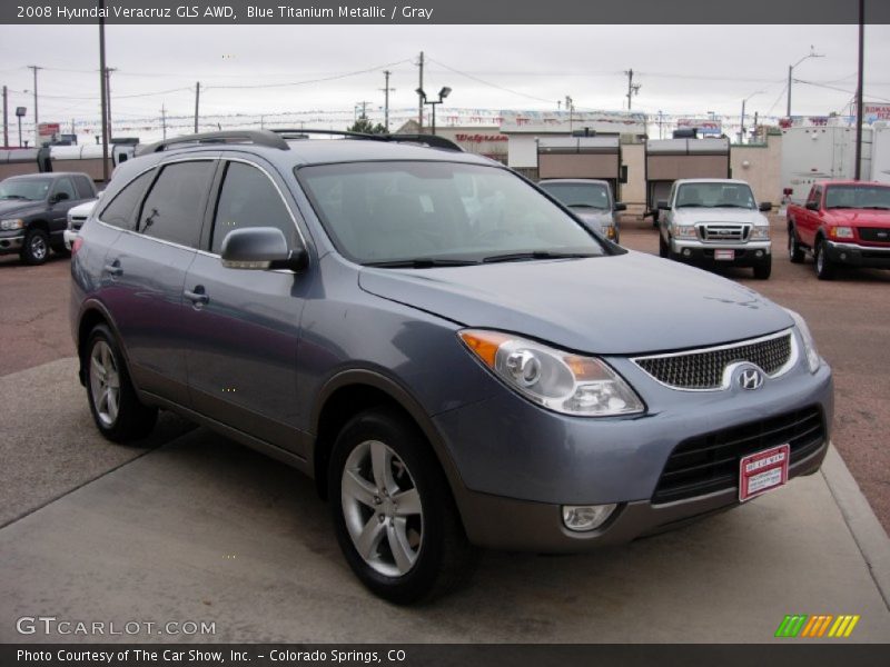 Blue Titanium Metallic / Gray 2008 Hyundai Veracruz GLS AWD