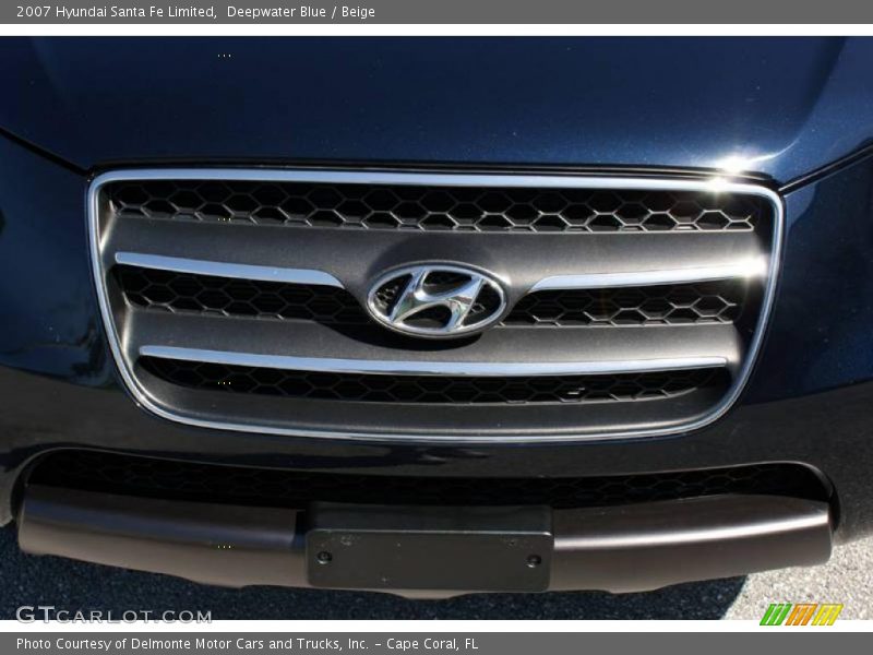 Deepwater Blue / Beige 2007 Hyundai Santa Fe Limited