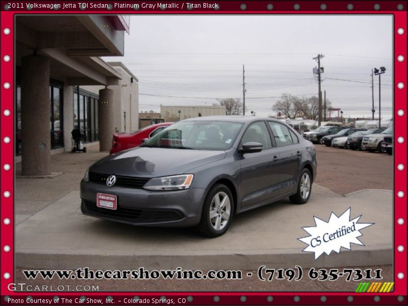 Platinum Gray Metallic / Titan Black 2011 Volkswagen Jetta TDI Sedan