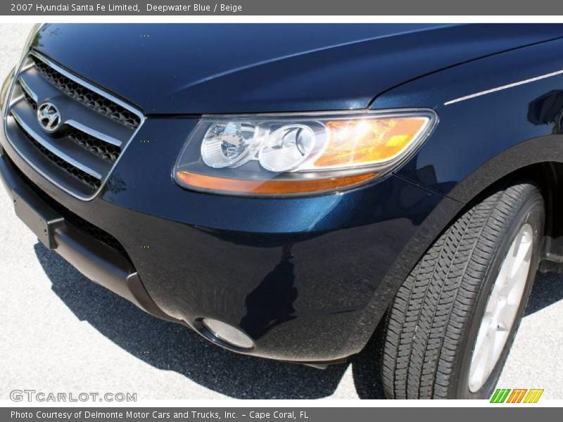 Deepwater Blue / Beige 2007 Hyundai Santa Fe Limited