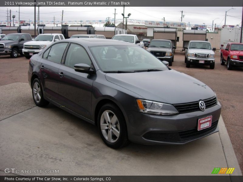 Platinum Gray Metallic / Titan Black 2011 Volkswagen Jetta TDI Sedan