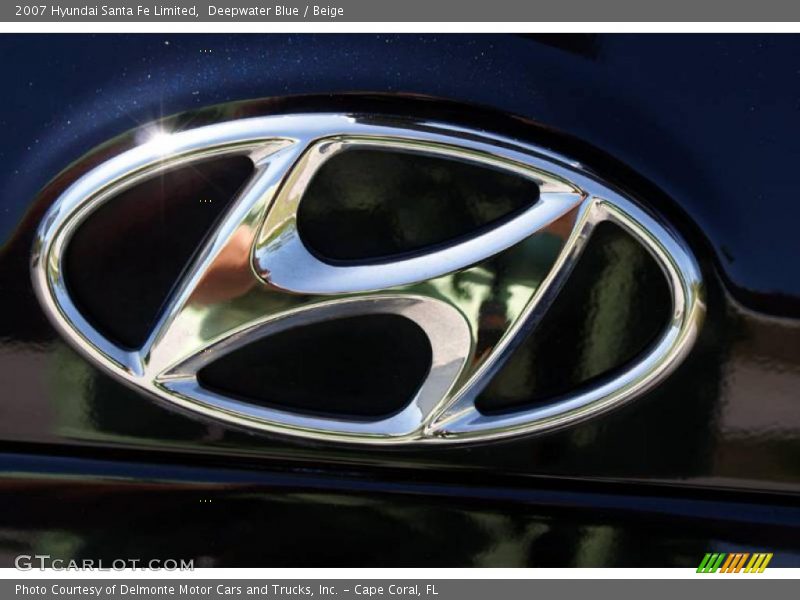 Deepwater Blue / Beige 2007 Hyundai Santa Fe Limited