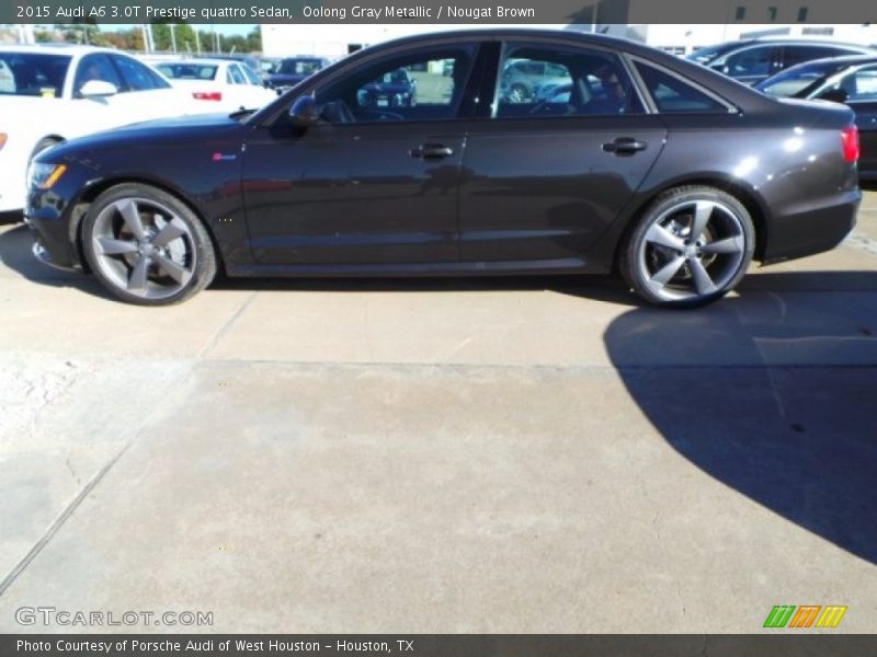 Oolong Gray Metallic / Nougat Brown 2015 Audi A6 3.0T Prestige quattro Sedan