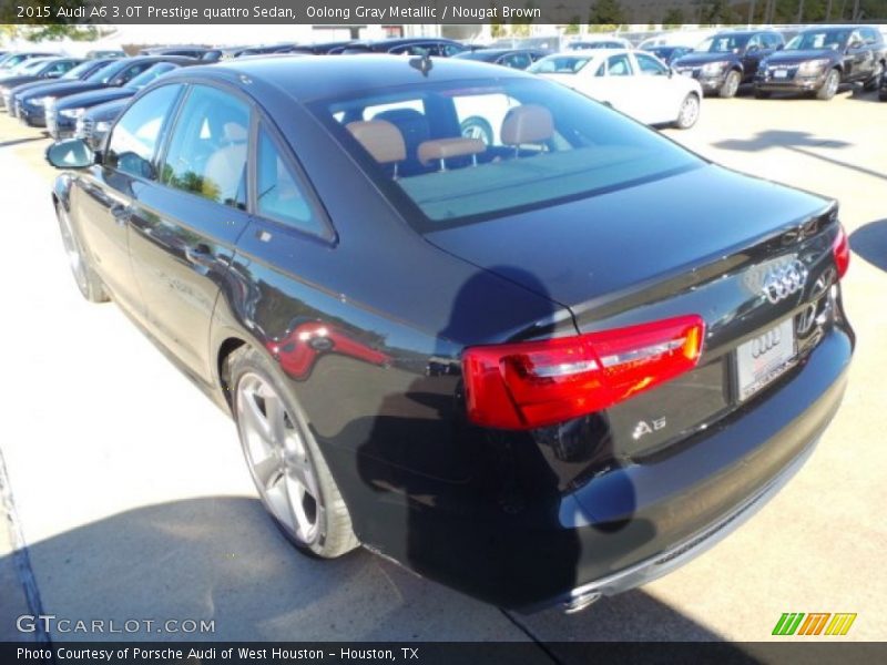 Oolong Gray Metallic / Nougat Brown 2015 Audi A6 3.0T Prestige quattro Sedan