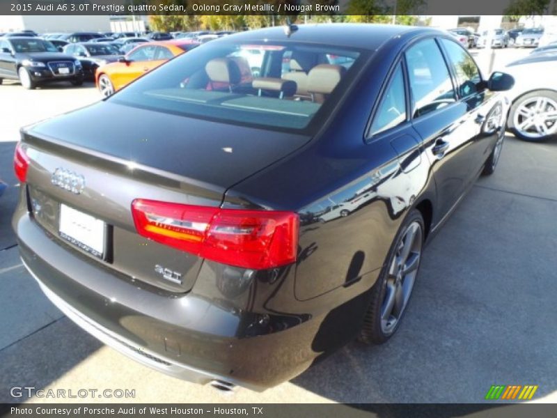 Oolong Gray Metallic / Nougat Brown 2015 Audi A6 3.0T Prestige quattro Sedan