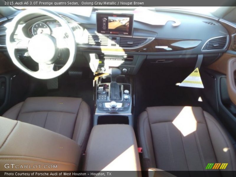 Oolong Gray Metallic / Nougat Brown 2015 Audi A6 3.0T Prestige quattro Sedan