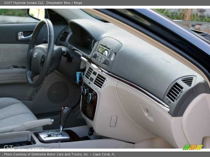 Deepwater Blue / Beige 2007 Hyundai Sonata GLS
