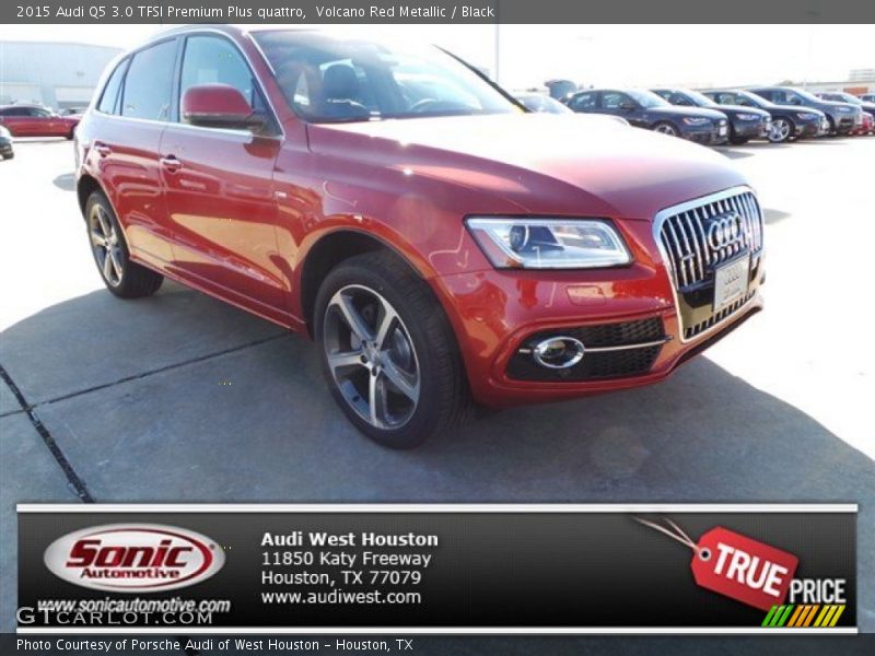 Volcano Red Metallic / Black 2015 Audi Q5 3.0 TFSI Premium Plus quattro