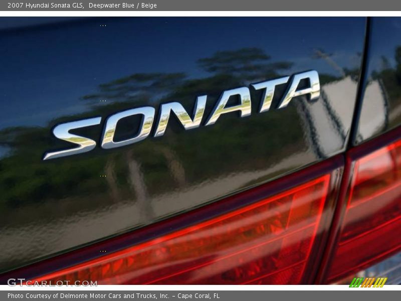 Deepwater Blue / Beige 2007 Hyundai Sonata GLS