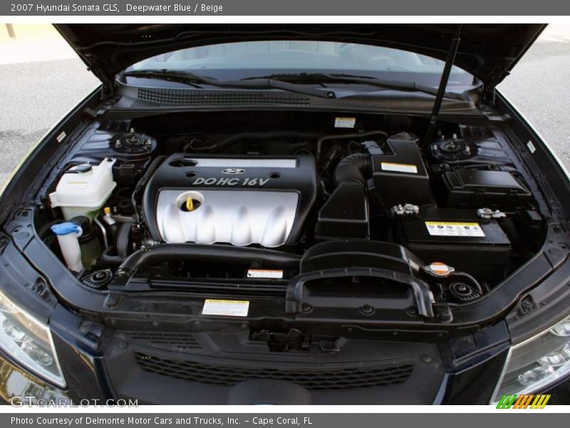 Deepwater Blue / Beige 2007 Hyundai Sonata GLS