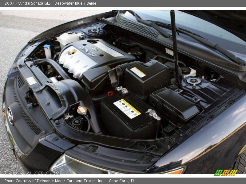 Deepwater Blue / Beige 2007 Hyundai Sonata GLS