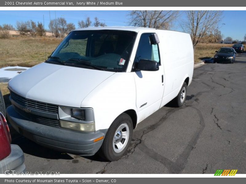 Ivory White / Medium Blue 2001 Chevrolet Astro Commercial Van