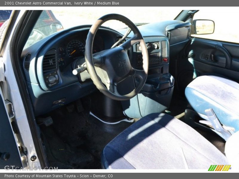 Ivory White / Medium Blue 2001 Chevrolet Astro Commercial Van